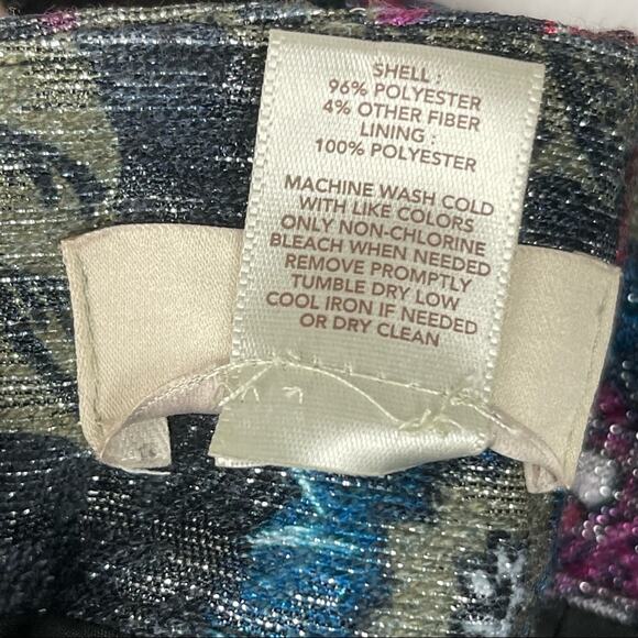 Loft Outlet Floral Brocade / Tapestry Style Pleated Skirt w/ Metallic Thread - 8 - Picture 9 of 10